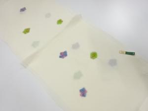 未使用品　正絹　縮緬地　絞り　帯揚げ